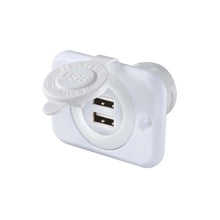 Narva Twin USB Socket Flush Mount White Narva Elec Accessory, Plugs & Sockets 81134WBL_1