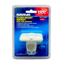 Narva Twin USB Socket Flush Mount White Narva Elec Accessory, Plugs & Sockets 81134WBL_2
