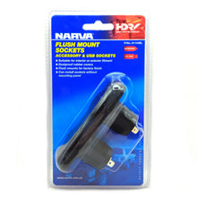 Narva Accessory Socket & Twin USB Sockets Flush Mount Narva Elec Accessory, Plugs & Sockets 81144bl-2