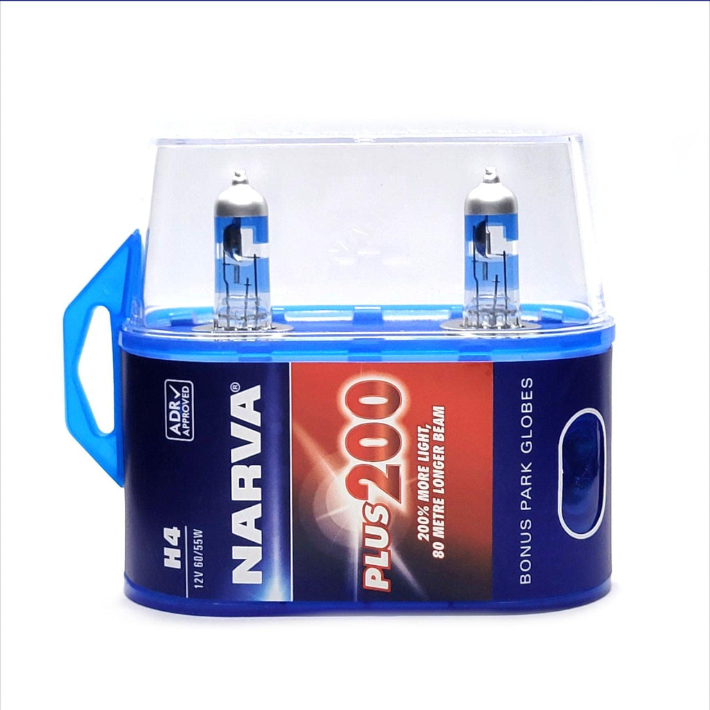 Narva H4 Halogen Globe Plus 200% Performance H4 12V 60/55W Pair
