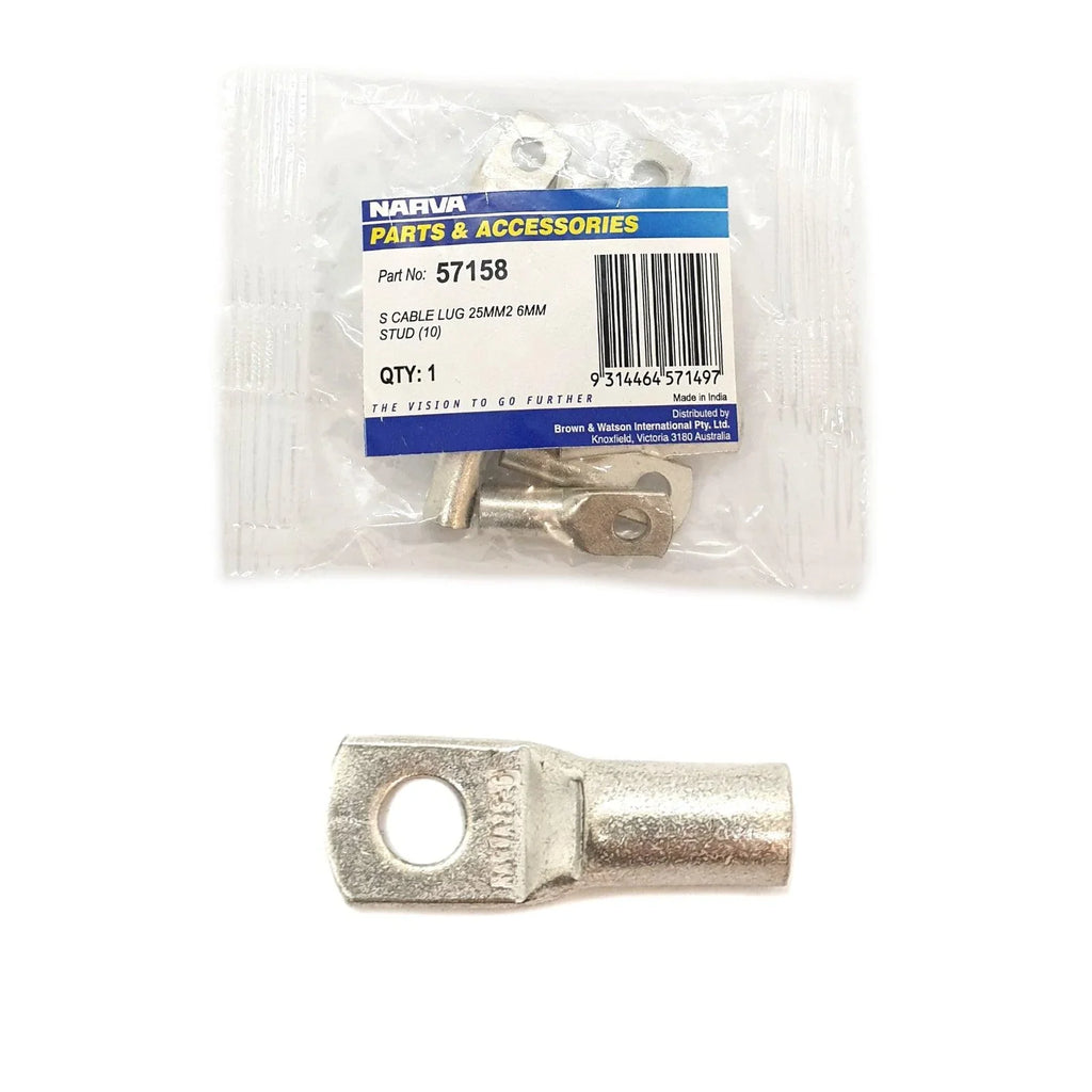 thumbnail image 2 of Narva 8 AWG Battery Cable Lugs – 10 Pack, 10mm Stud, Bolt Down (57152) 2 of 6