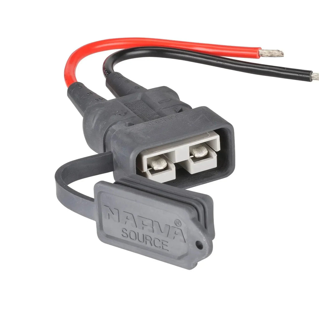Narva 50A Twin Anderson Plugs Surface Mount With Covers – 81163BL