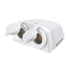Narva Twin Accessory Socket Surface Mount White Narva Elec Accessory, Plugs & Sockets 81160WBL-1