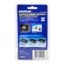 Narva Twin Accessory Socket Surface Mount White Narva Elec Accessory, Plugs & Sockets 81160WBL-3