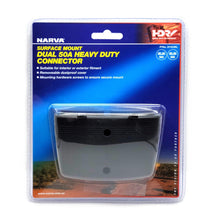 Narva 50A Twin Anderson Plugs / Sockets Surface Mount with Covers Narva Elec Accessory, Plugs & Sockets 81163BL-1