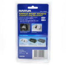 Narva Accessory & Twin USB Sockets Surface Mount Heavy-Duty White Narva Elec Accessory, Plugs & Sockets 81168WBL-3