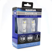 Narva T10 LED Globes T-10 LED Wedge Globe Canbus12V GENIII Narva Globes 18244BL-1