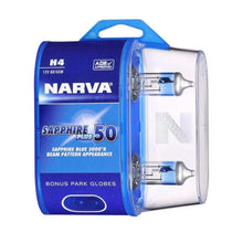 Narva H4 12V 60/55W Sapphire Plus 50 Globes + Bonus Parker Globes Narva Globes 48522BL2-1