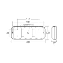 Narva Combination LED Trailer Lights Pair 12V/24V Narva LED Lights Trailer 94202-3