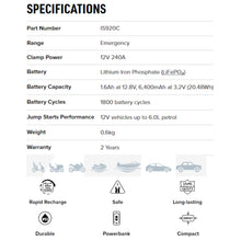 Projecta Intelli-Start IS920C 12V 900A Lithium Jump Starter & Power Bank