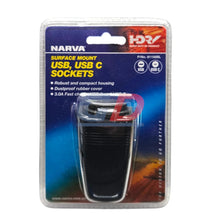Narva USB & USB-C Socket Surface Mount Narva Elec Accessory, Plugs & Sockets narva-81156bl-usb-socket-2