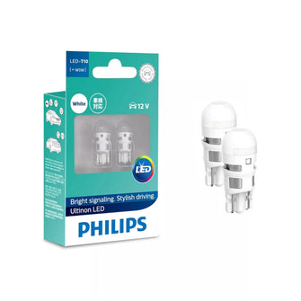 Philips Ultinon T10 LED Globes T-10 LED Bulb Wedge Globe W5W Philips Globes 11961ULWX2-1