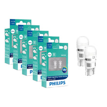 Philips Ultinon T10 LED Globes T-10 LED Bulb Wedge Globe W5W x 5 Philips Globes 11961ULWX2-5-1