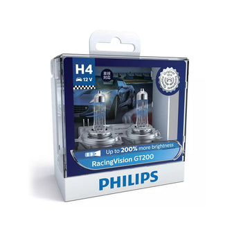 Philips Racing Vision GT200 H4 Head Light Globe + 200% Light