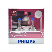 Philips Power Vision + 60% H7 Headlight Globe 12V 55W Philips Globes 12972PWV-2