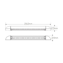 LED Autolamps LED White / Amber Awning Light Dual Switching 260mm Long LED Autolamps RV Interior & Exterior Lighting 23260AWB-5