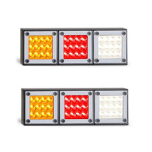LED Autolamps Mini Jumbo LED Tail Lights Tinted Lens Stop Tail, Indicator & Reverse Pair LED Autolamps LED Lights Trailer 280TARWM-PAIR-1