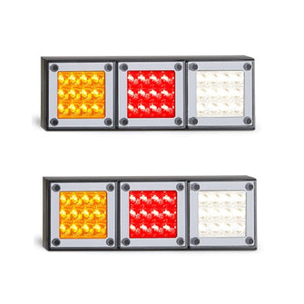 LED Autolamps Mini Jumbo LED Tail Lights Tinted Lens Stop Tail, Indicator & Reverse Pair LED Autolamps LED Lights Trailer 280TARWM-PAIR-1