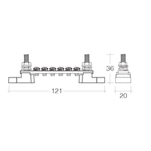 Narva Bus Bar 6 Way Terminal Block Narva Lugs & Connectors 56284BL-3