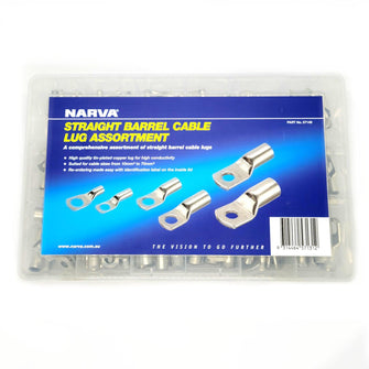 Narva Cable Lug Assortment Kit Straight Barrel B&S / AWG Lugs 8 B&S to 00B&S Narva Lugs & Connectors 57149-1