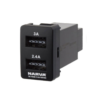Narva Twin USB fits Toyota Hilux GUN Series Sep 2015 to Current Models Narva Switches & Relays 63301BL_1_0527c6b4-9c2c-42a8-a830-bebece651d09