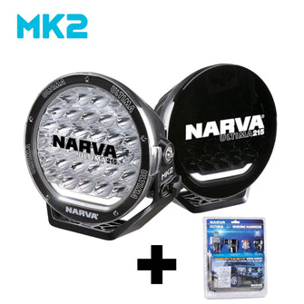 Narva Ultima 215 LED Driving Lights MK2 Black with Wiring Harness Pair Narva Driving Lights / Lightbars / Worklights 71742_1