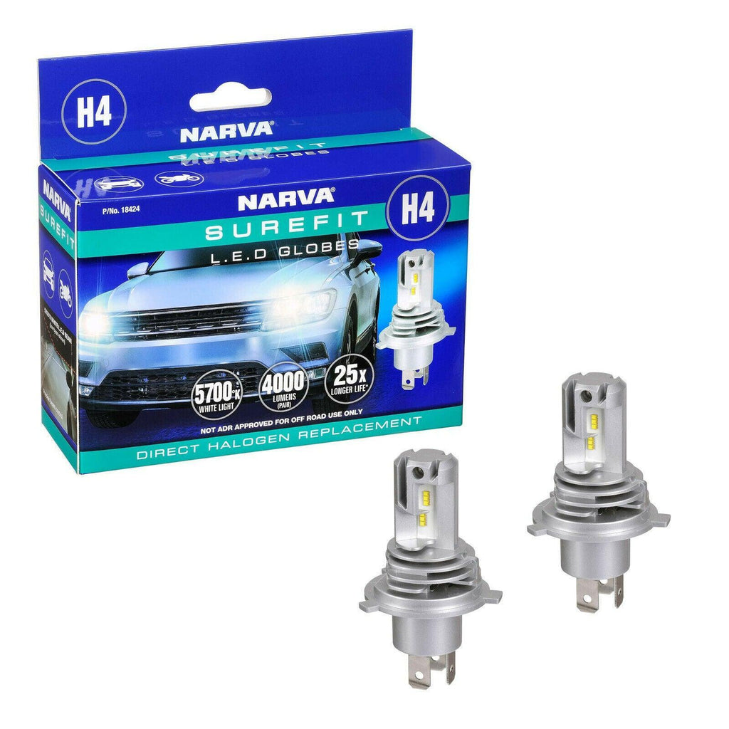 H4 Led Light Narva H4 LED Surefit Globes Pair H4 LED Headlight Kit