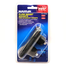 Narva Twin Accessory Sockets Flush Mount 12V / 24V Narva Elec Accessory, Plugs & Sockets 81027BL-1