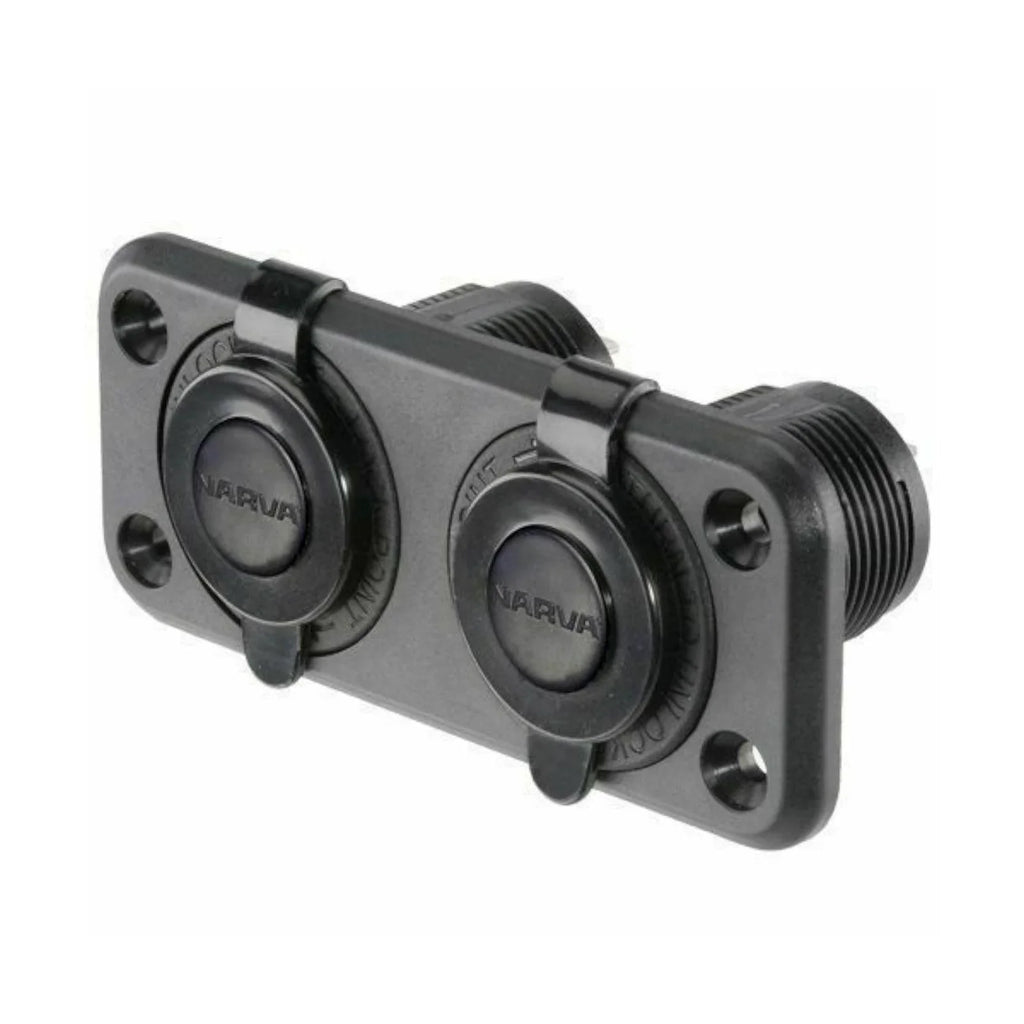 Narva Twin Accessory Sockets Flush Mount 12V / 24V