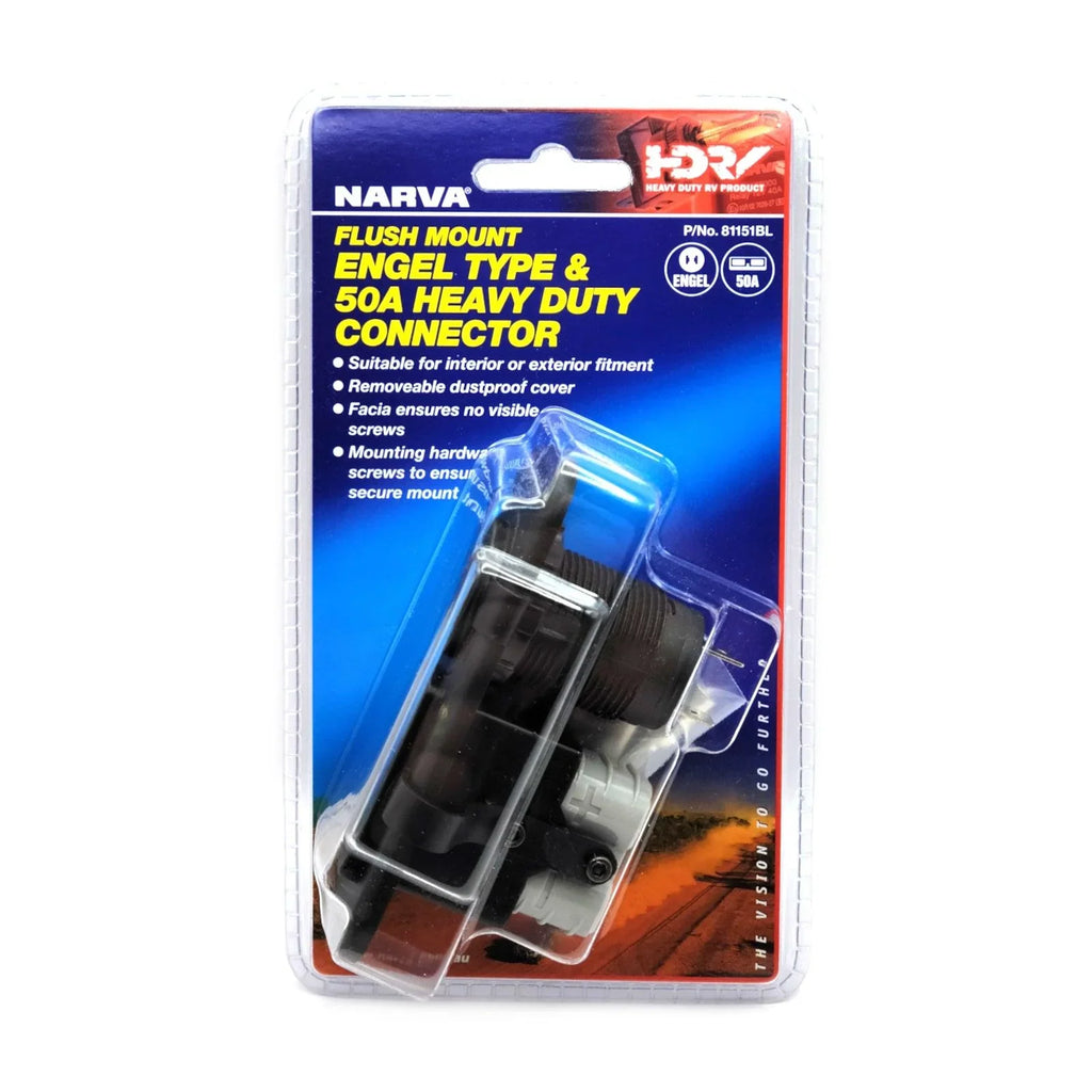 Narva Engel Plug Socket / 50A Anderson Plug Flush Mount with Covers