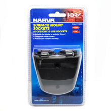 Narva Accessory & Twin USB Sockets Surface Mount Narva Elec Accessory, Plugs & Sockets 81168BL-2