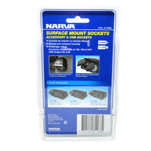 Narva Accessory & Twin USB Sockets Surface Mount Narva Elec Accessory, Plugs & Sockets 81168BL-3