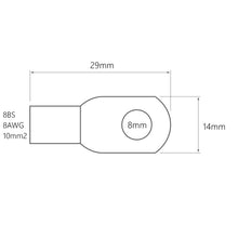 Cable Lug 8 B&S / 8AWG / 10MM² Lugs with 8mm Stud Pack of 50 IONNIC Lugs & Connectors S10-8-50-5
